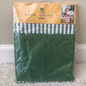 Lintex Krayon Stripe Cobbler Apron Green White New